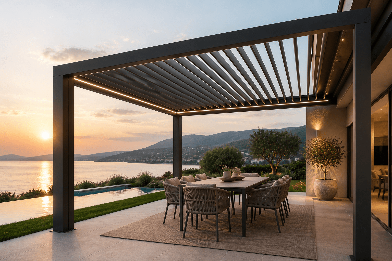 Bioklimatska pergola Crna Gora Iron Concept